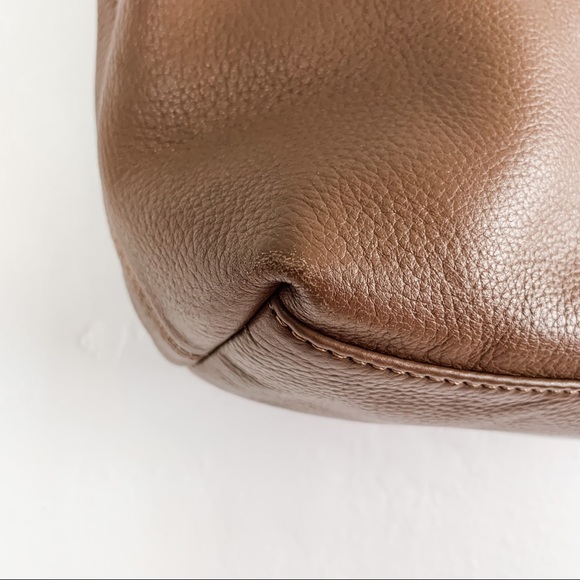 Cole Haan brown pebbled leather women’s tote bag with magnet button closure - Picture 8 of 8